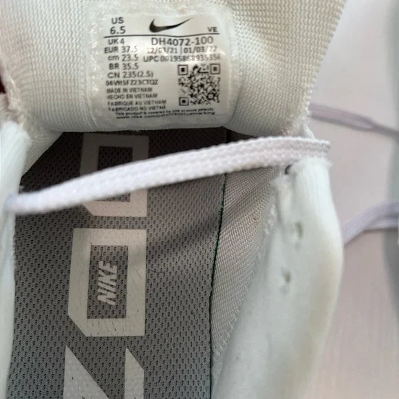 White and Gray Women’s Nike Air Zoom Pegasus Sneakers - Picture 7 of 12